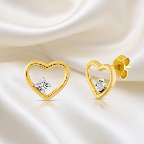 Celebrate Every Moment with Heart Shape Natural Diamond Earrings from Bafleh Jewellery