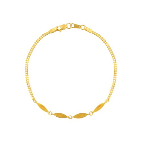 Golden Leaves of Elegance – 22kt Gold Bracelet by Bafleh Jewellery