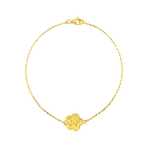 Handcrafted 22kt Gold Flower Bracelet: A Masterpiece of Art