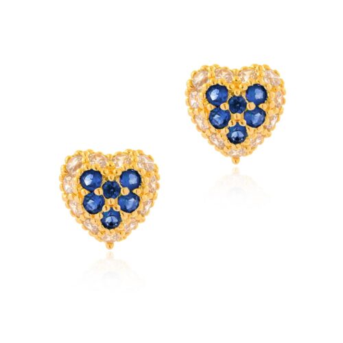 Elegant 22kt Gold Heart Earrings for Timeless Beauty