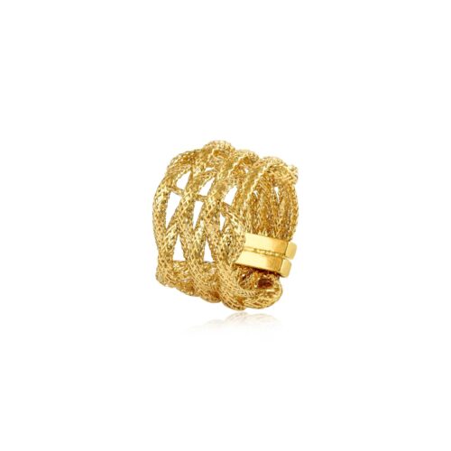 18kt Yellow Gold Ring in Adjustable Free Size