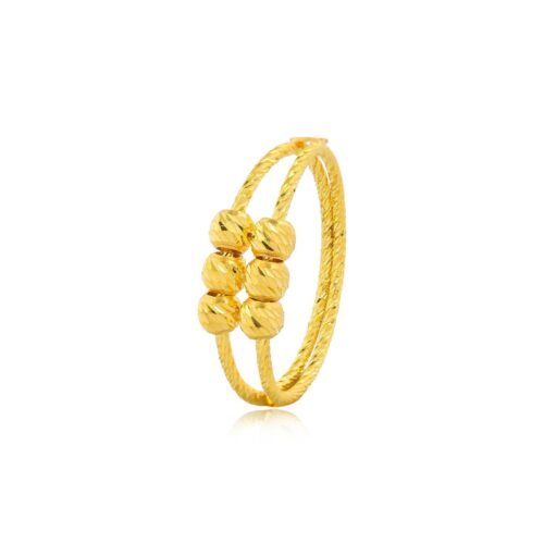 Radiant Flower Shapes in Yellow Gold  22kt Gold Ring