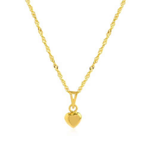 Love in Every Shine ? 21K Gold Heart Necklace for Her