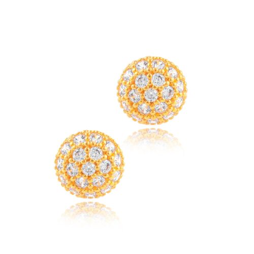 Timeless Elegance: 22kt Gold Round Earrings