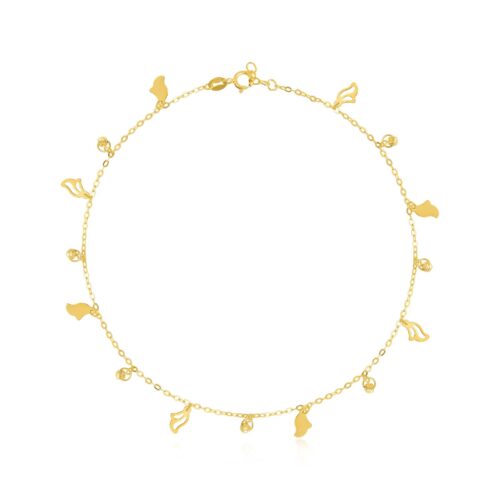 Timeless Beauty in Every Step  Pure 21K Gold Anklets