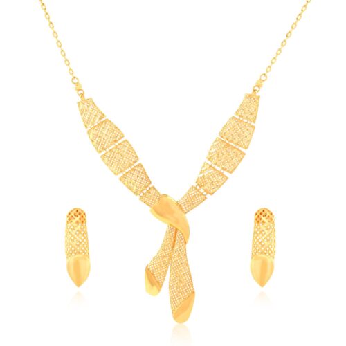 Discover Timeless Elegance with Our Lightweight 22kt Gold Necklace Set  A Signature Masterpiece by Bafleh Jewellery