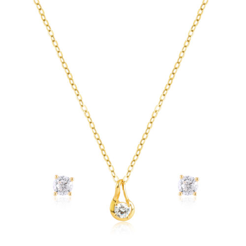 Your Perfect Golden Gift: 18K Necklace Set Only at Bafleh