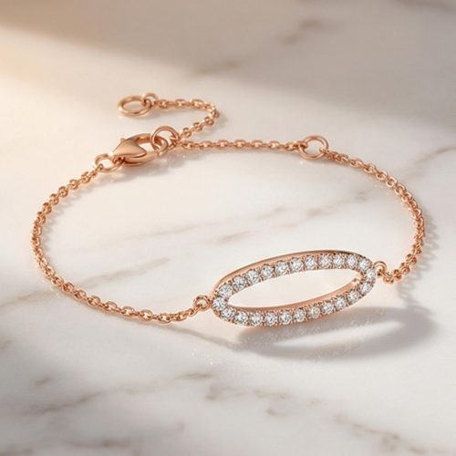 Authentic Diamond Rose Gold Bracelet with IDT Certificate – Bafleh Exclusive