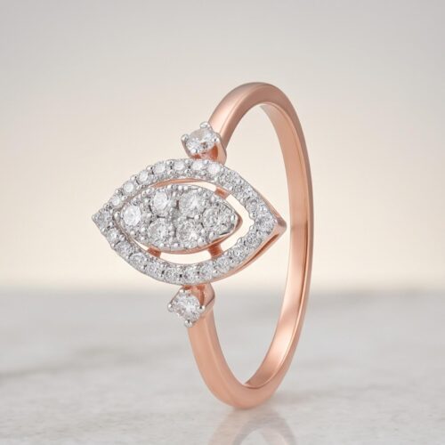 Classic & Contemporary 18K Rose Gold Diamond Rings at Bafleh Jewellery