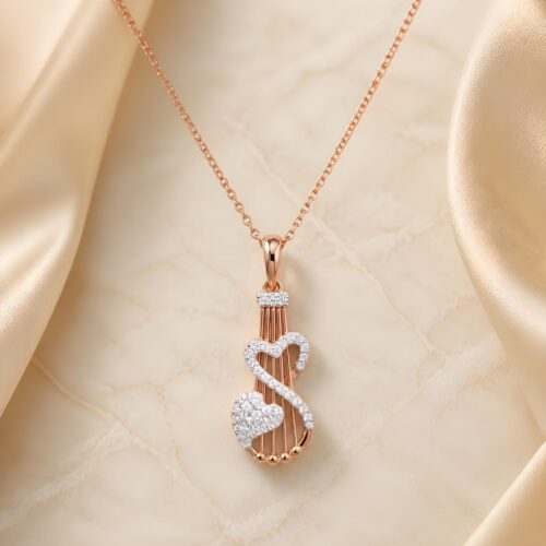 Stunning 18K Rose Gold Necklace with Certified Natural Diamonds