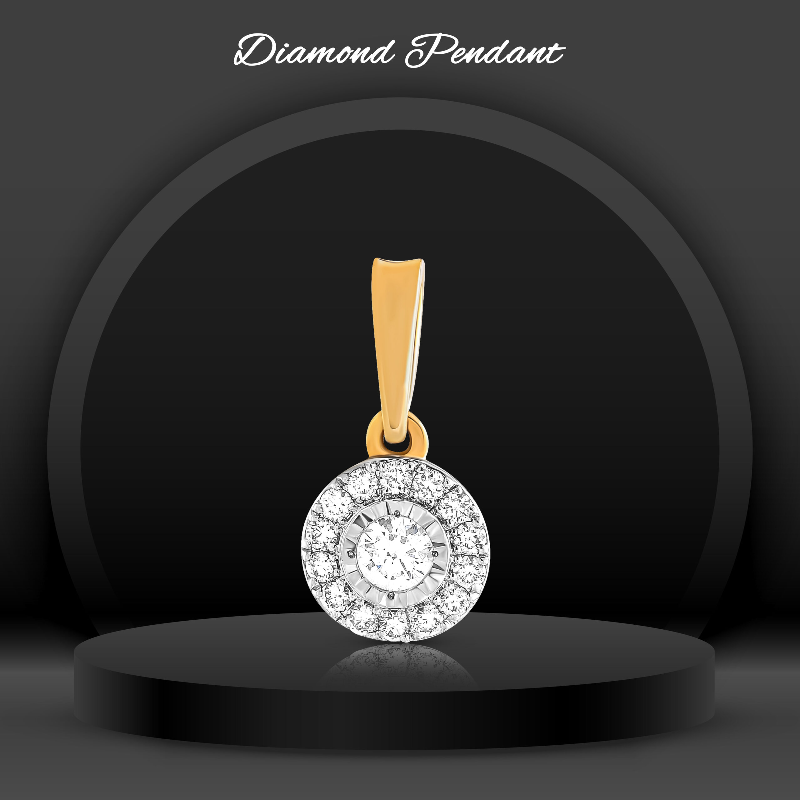 dark black empty pedestal stand for product promotion