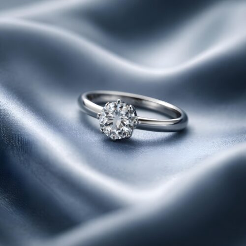 1 CT Lab‑Grown Diamond Ring in 18KT White Gold — Exclusive at Bafleh Jewellery