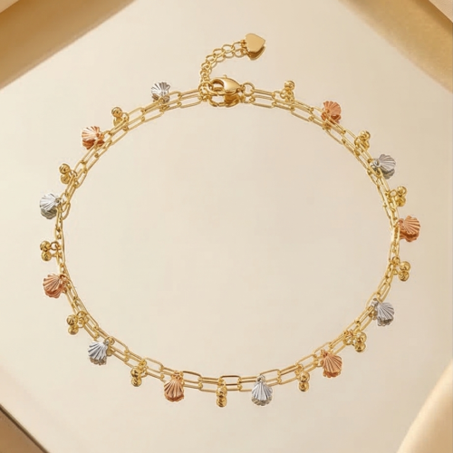 Step Into Elegance with Our Exquisite 18K Gold Anklets Available Now at Bafleh Jewellery