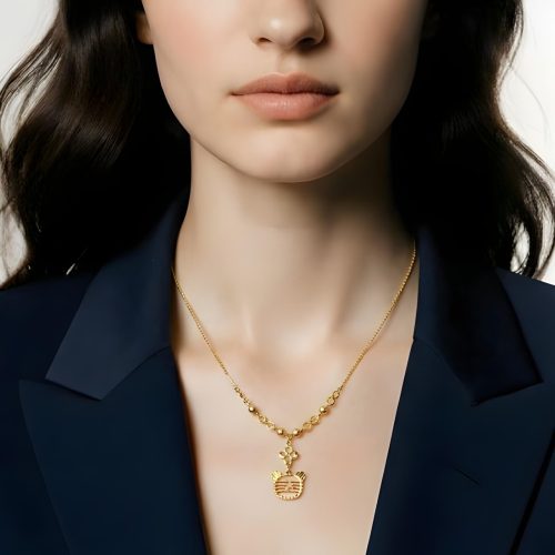 Experience Timeless Beauty with 18K Gold Lightweight Necklaces Only at Bafleh Jewellery