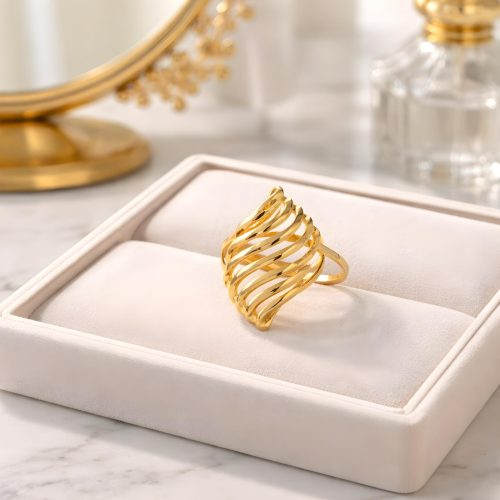 Perfect Blend of Style and Comfort 18K Lightweight Rings at Bafleh Jewellery