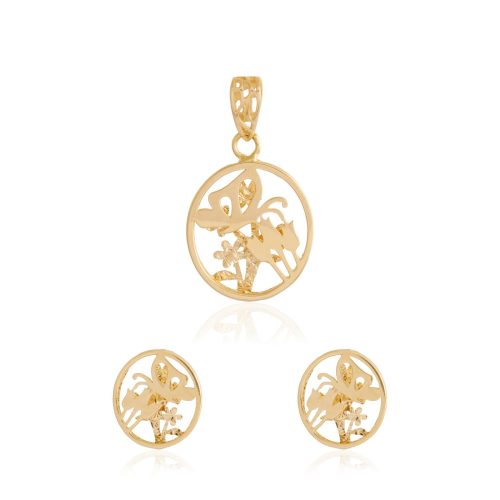 Premium Lightweight 18K Gold Pendant Set for Effortless Elegance and Comfortable Wear