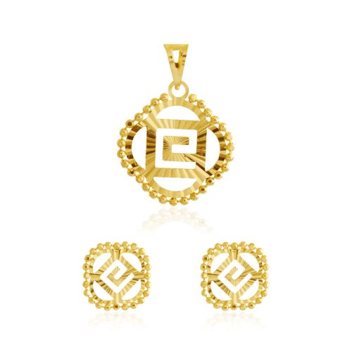Premium 18K Gold Pendant Set Designed with Attention to Detail and Superior Craftsmanship