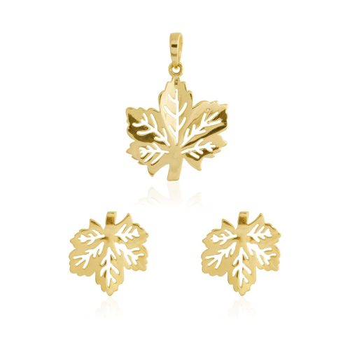 Sleek and Stylish 18K Gold Pendant Set Designed for a Graceful and Confident Look