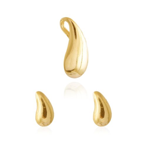 Timeless 18K Gold Pendant Set Combining Purity, Style, and Premium Craftsmanship