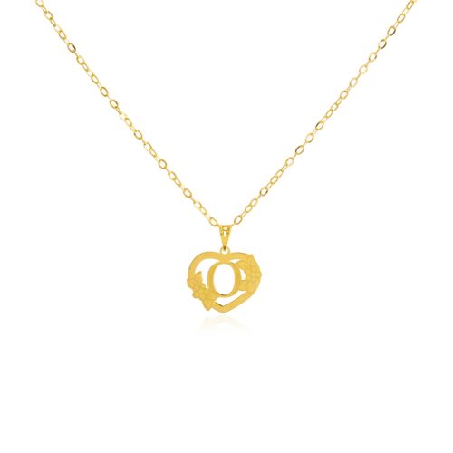 Bafleh Jewellery 18K Gold 'O' Pendant Necklace