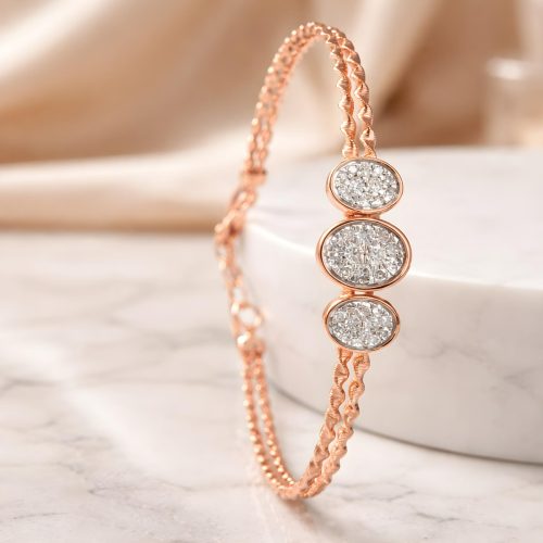 Timeless Elegance Redefined with a 14K Gold Diamond Bangle by Bafleh Jewellery
