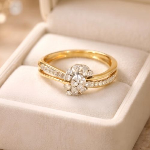 Introducing First Time at Bafleh Jewellery Exquisite New Lounge Collection of 14K Yellow Gold Diamond Rings Crafted for Timeless Luxury and Modern Elegance