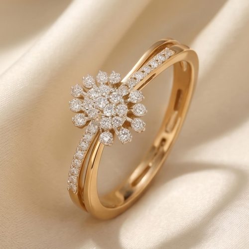 Celebrate Timeless Beauty New Lounge Collection Featuring 14K Yellow Gold Diamond Rings Now Introduced Exclusively at Bafleh Jewellery