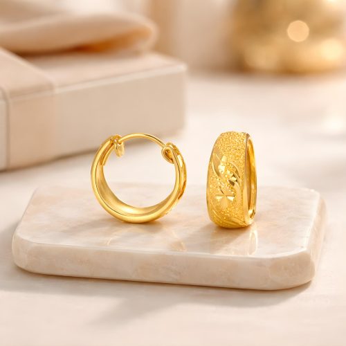 Let your style speak luxury with stunning 22K gold earrings designed to perfection