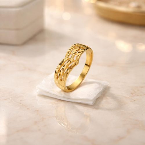 Radiant 22KT Gold Ring by Bafleh Jewellery Crafted for Those Who Appreciate True Gold Elegance