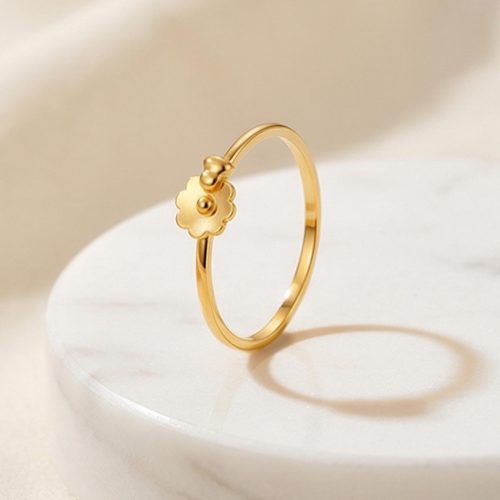 Sophisticated 22KT Gold Ring from Bafleh Jewellery Designed to Shine with Every Moment