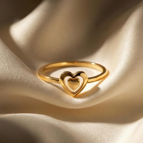 Add a Touch of Romance to Your Style: 22kt Gold Heart Rings