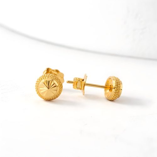 22kt Gold Stud Earrings for Modern Grace
