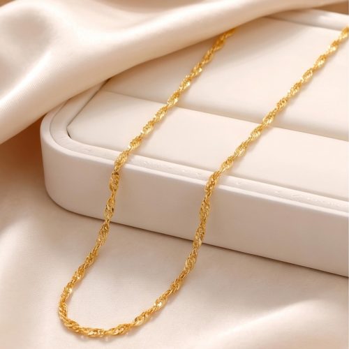 Minimal Design, Maximum Elegance – 21K Lightweight Gold Chains by Bafleh Jewellery