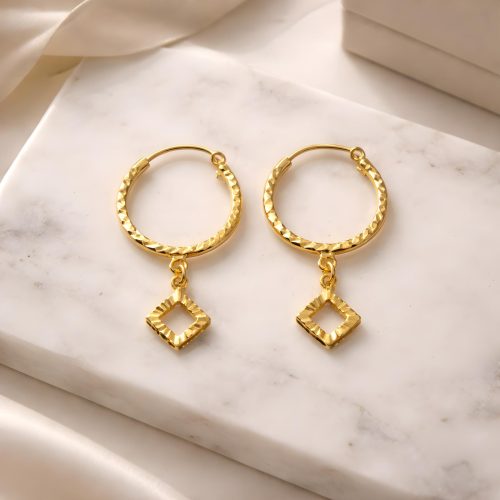 Timeless Beauty in 22kt Gold Hoops