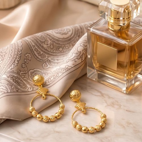 Effortless Style with 22kt Gold Hoop Earrings