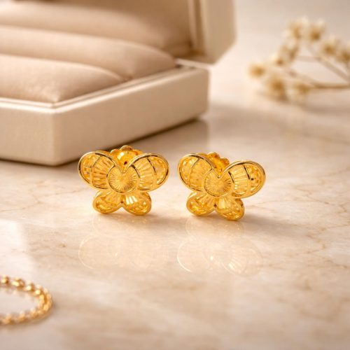 Elevate Your Look with 22kt Gold Stud Earrings