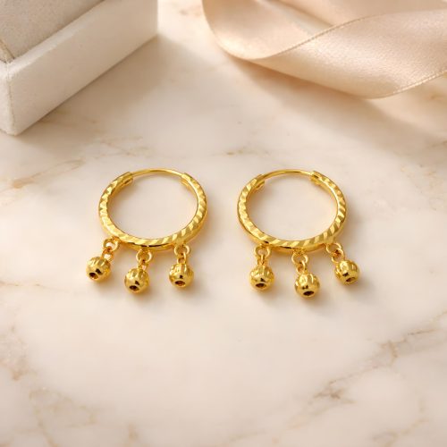 Exquisite Bali Earrings in 22kt Gold