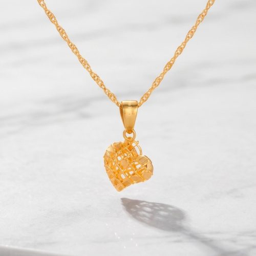 Graceful 22kt Gold Heart Necklaces for Every Occasion