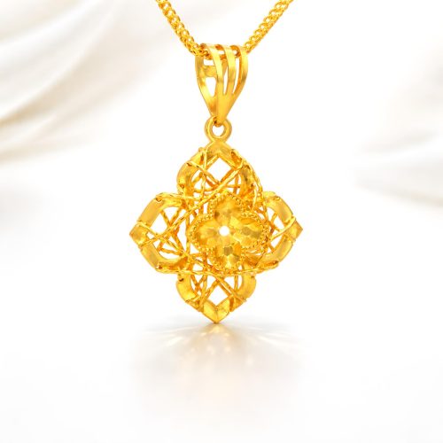 22K Gold Pendant – Timeless Elegance by Bafleh Jewellery