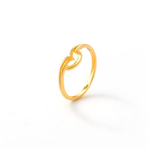 22K Gold Love Ring  Timeless Heart Motif in a Luxurious Finish