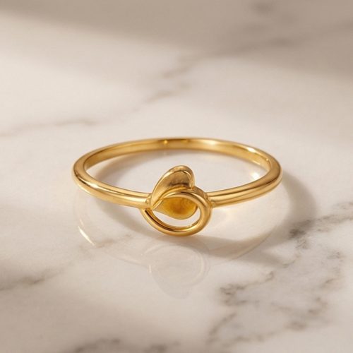 22kt Gold Heart Ring Signifying Eternal Love