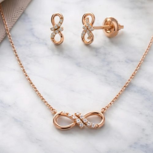 Infinity Elegance at a Special Price – Diamond Necklace Set