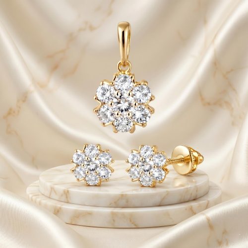 Stunning 14K Gold Pendant Set Collection at Bafleh Jewellery