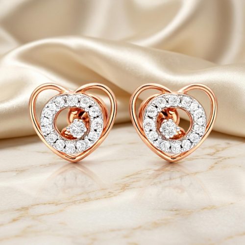 A Touch of Royalty in 14K Gold Natural Diamond Earrings