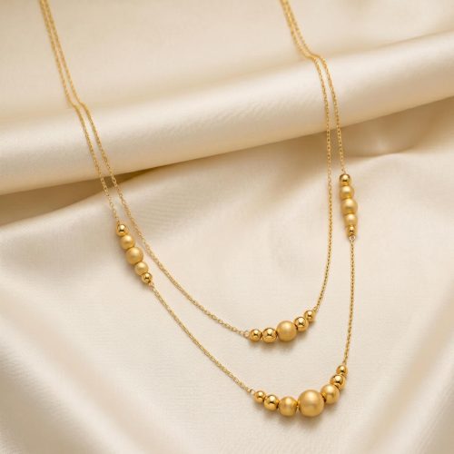 Exclusive Designer 22K Yellow Gold Lightweight Necklace Range at Bafleh Jewellery