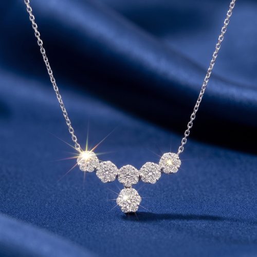 Luxury White Gold Diamond Necklace  Exclusive Collection at Bafleh Jewellery