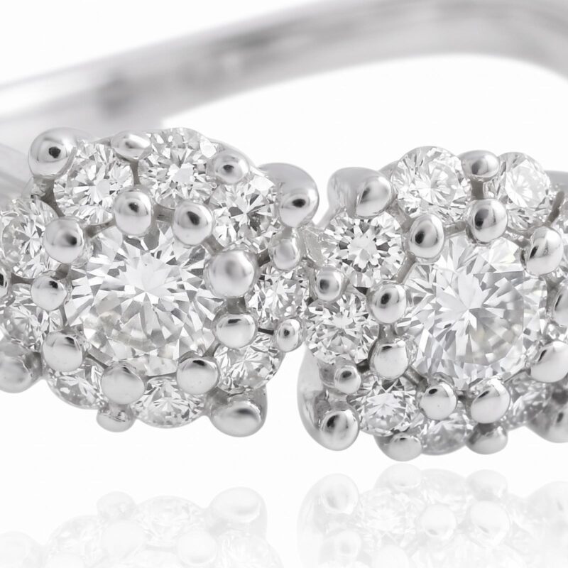 Alternative view of Premium 18K White Gold Ring with Certified Natural Diamonds