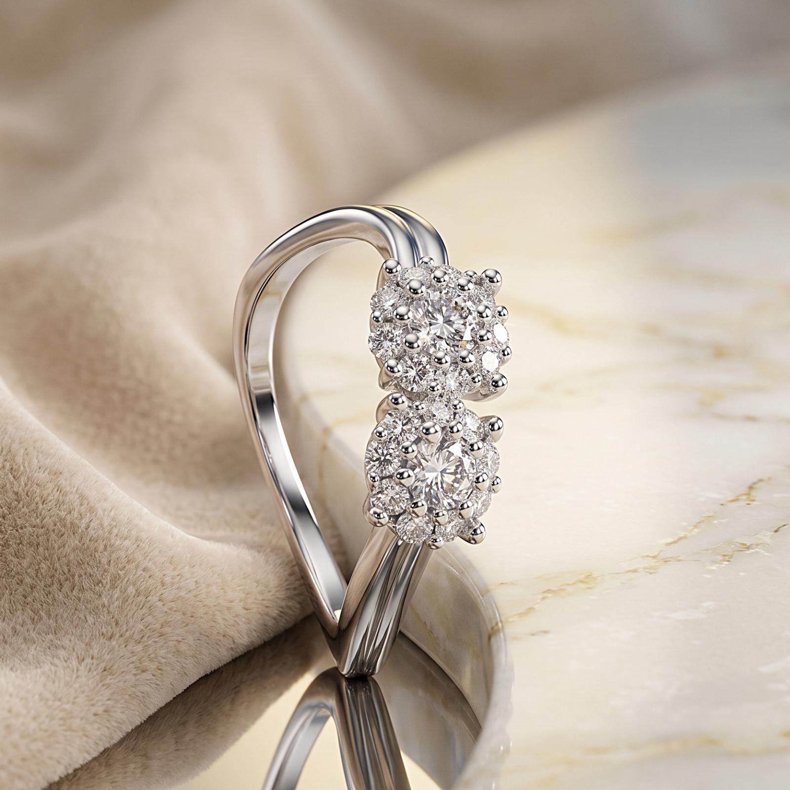 Premium 18K White Gold Ring with Certified Natural Diamonds - Image 5