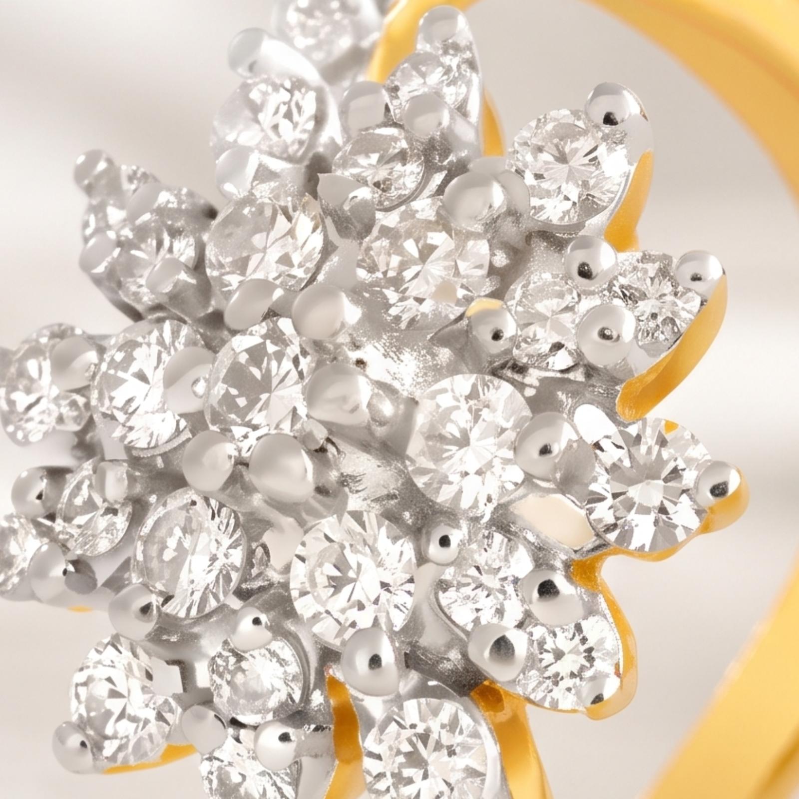 Experience Luxury & Brilliance with Our Exquisite 18K Yellow Gold Ring Adorned with Natural Diamonds Available at Bafleh Jewellery - Image 4