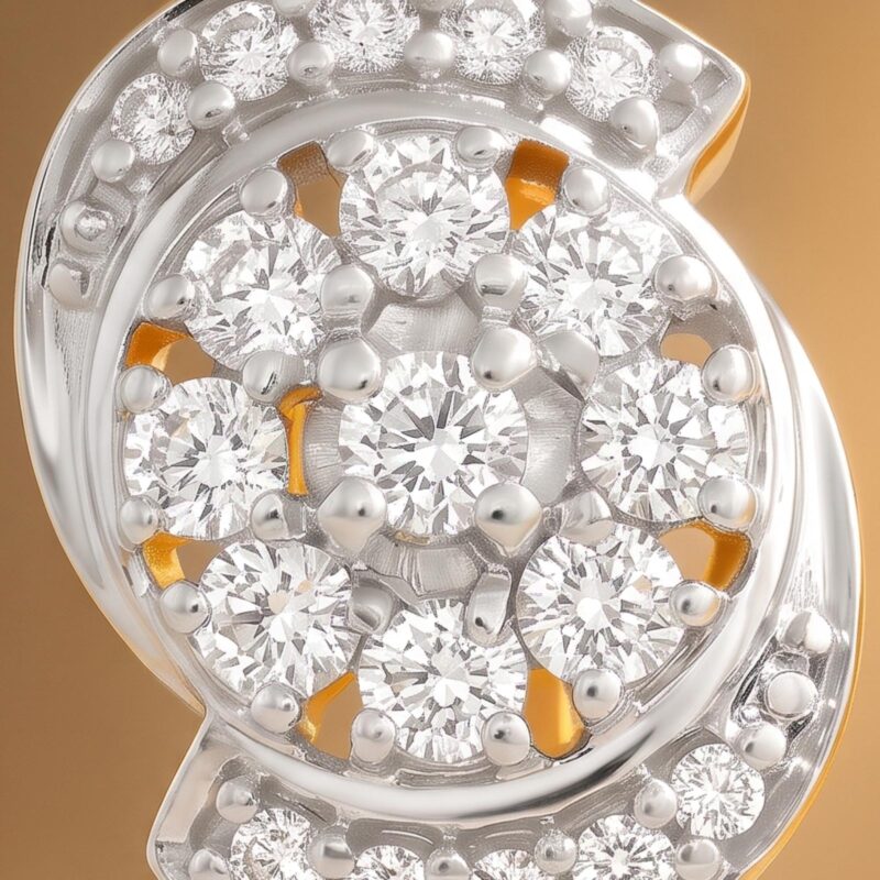 Alternative view of Shine with Elegance Premium 18K Yellow  Gold Natural Diamond Ring Available at Bafleh Jewellery